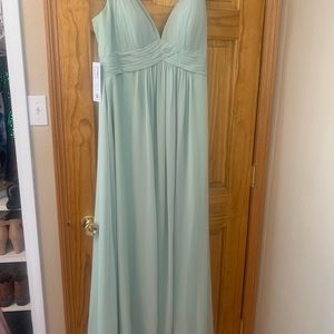 Azazie Maren bridesmaid dress in dusty sage